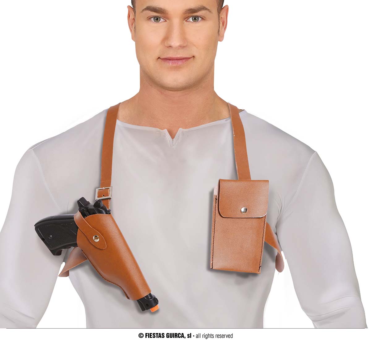 schoudertas met holster en revolver