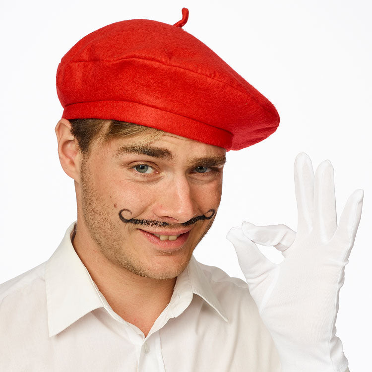 Franse beret - rood of zwart