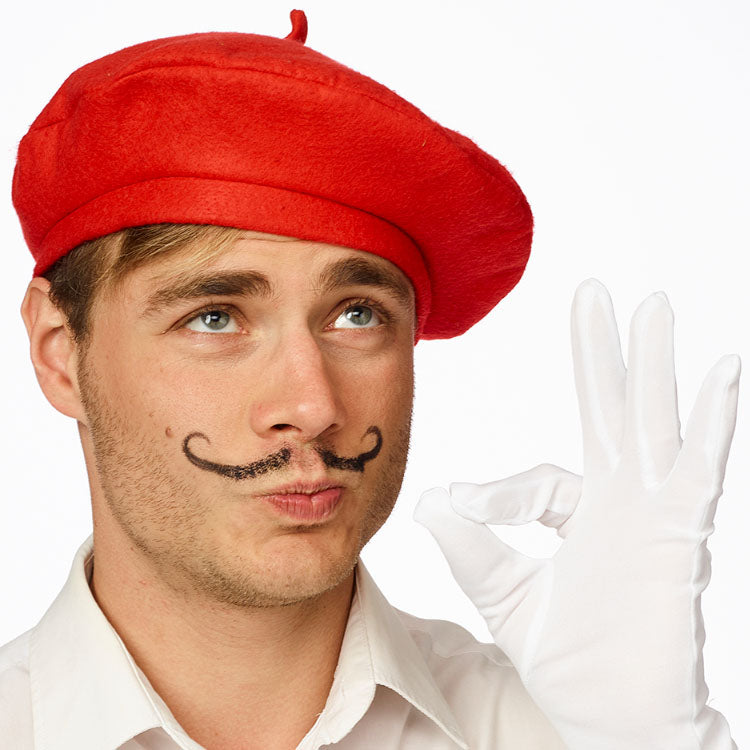 Franse beret - rood of zwart