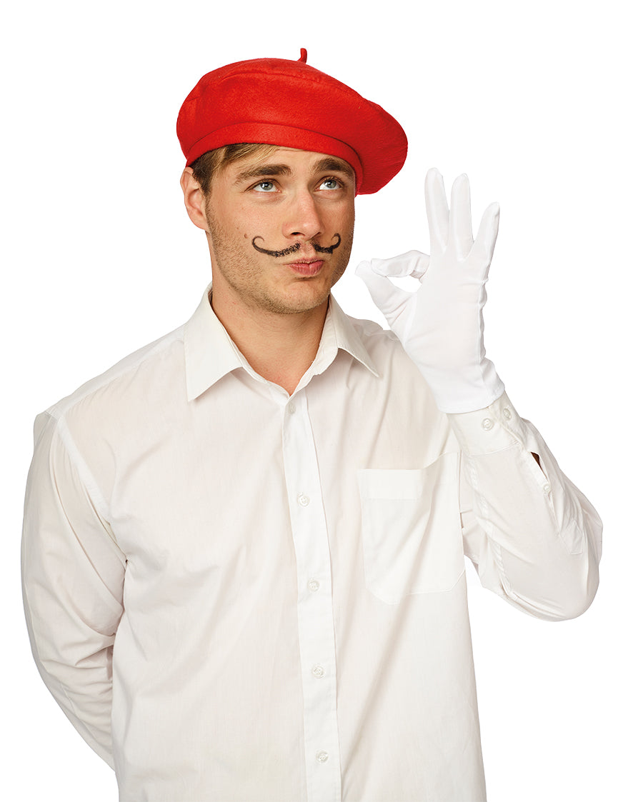 Franse beret - rood of zwart