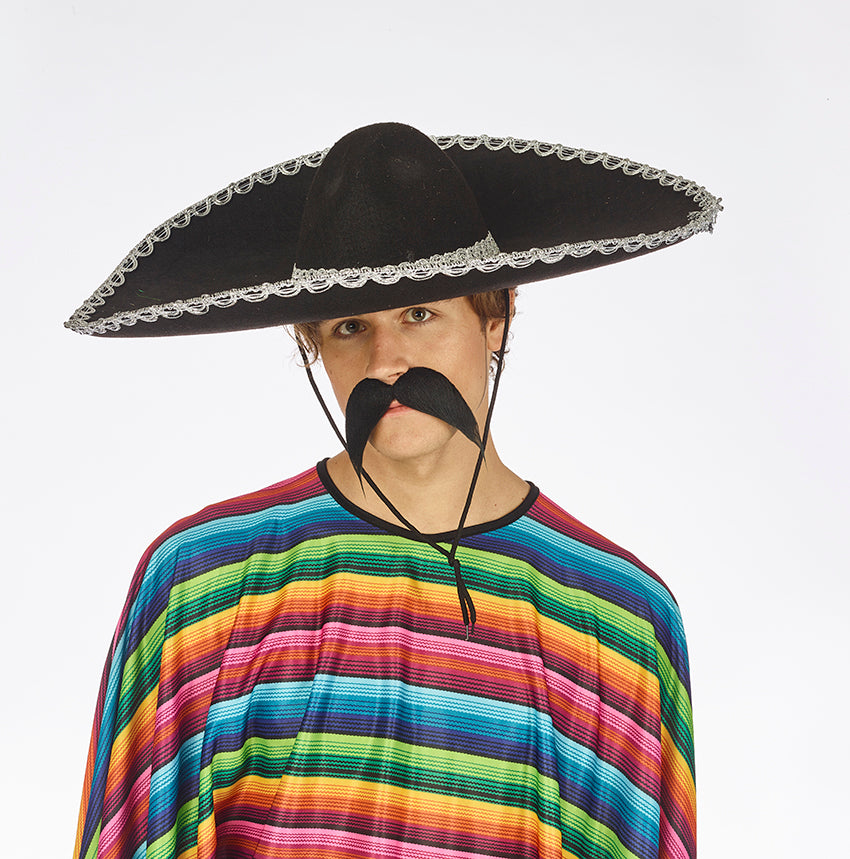 Mexicaanse sombrero - zwart