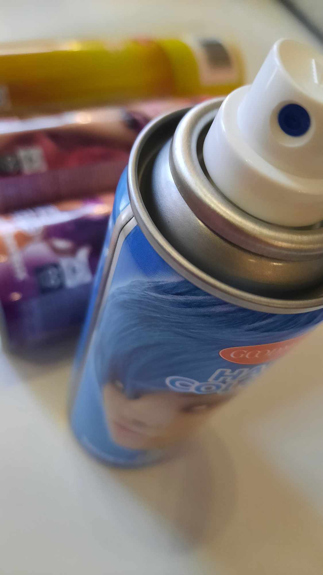 Gekleurde haarspray
