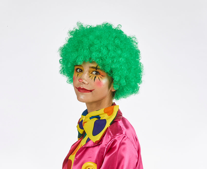 Pruik krullenbol - korte krullen - verschillende kleuren
