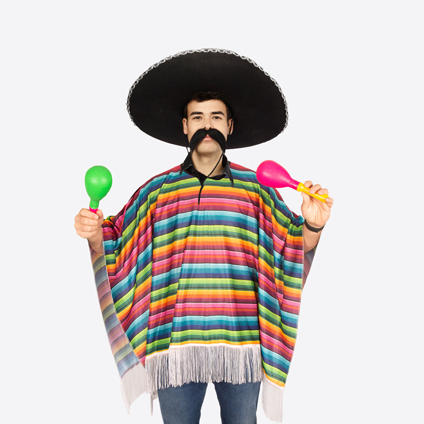 Poncho - Mexicaanse regenboog poncho