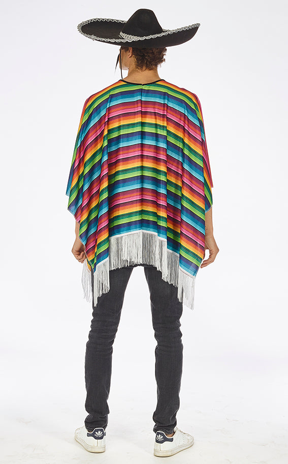 Poncho - Mexicaanse regenboog poncho