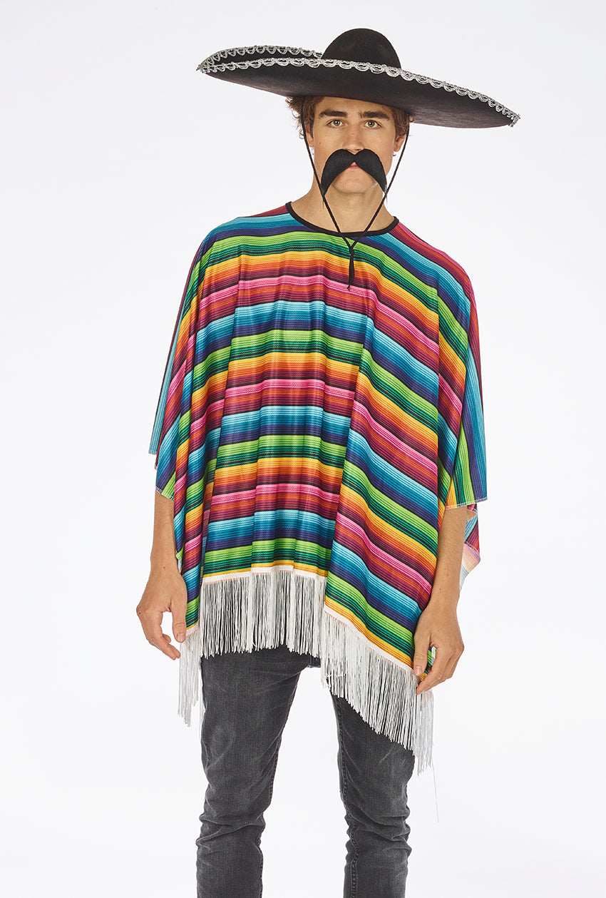 Poncho - Mexicaanse regenboog poncho