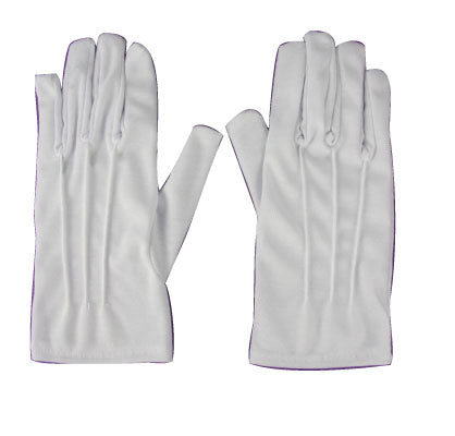 Korte witte handschoenen