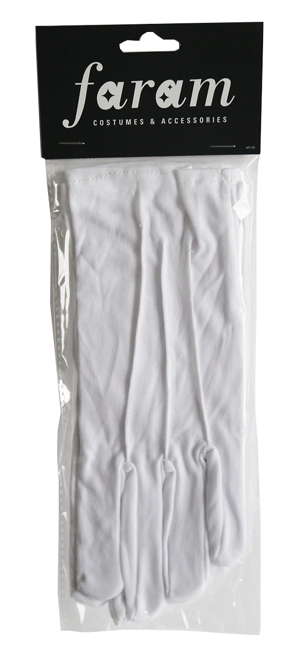 Korte witte handschoenen