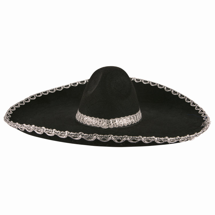 Mexicaanse sombrero - zwart