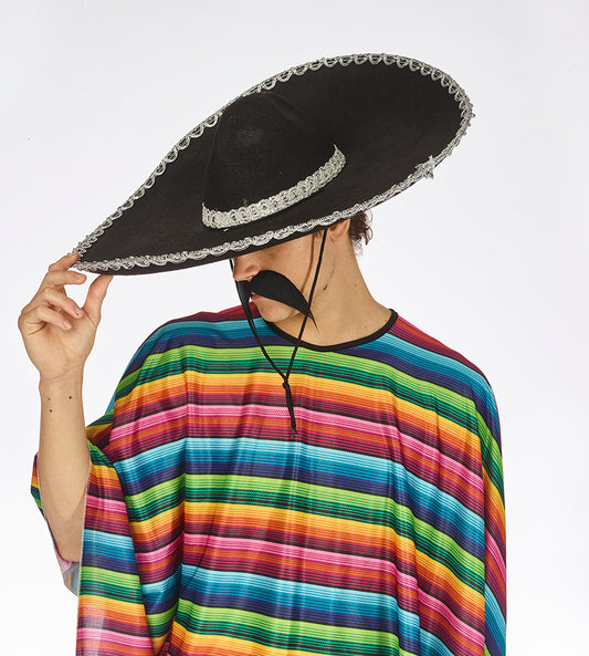 Mexicaanse sombrero - zwart