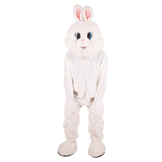 Mascotte kostuum wit konijn kopen