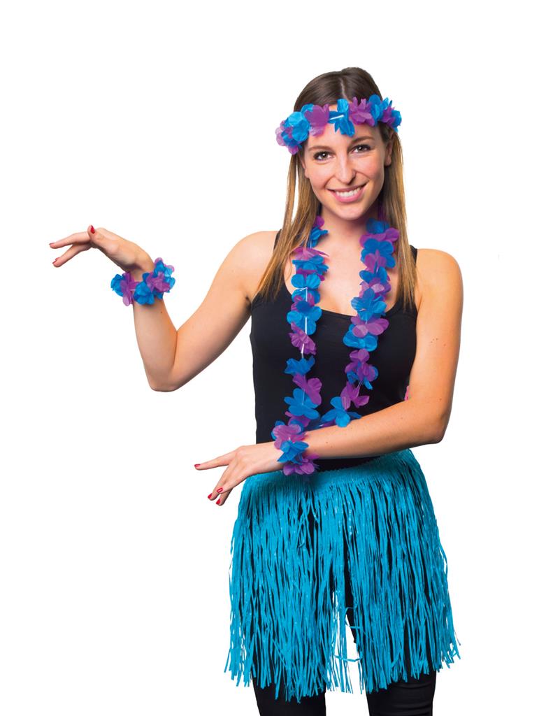 Hawaii Hula set - rokje en krans